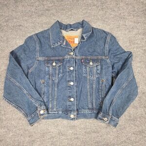 Vintage Levi's Denim Trucker Jacket Women's Medium Blue MADE IN CANADA  77715